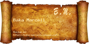 Baka Marcell névjegykártya