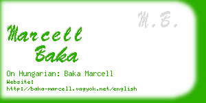 marcell baka business card